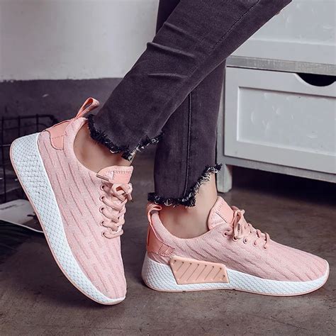 light pink women's sneakers.